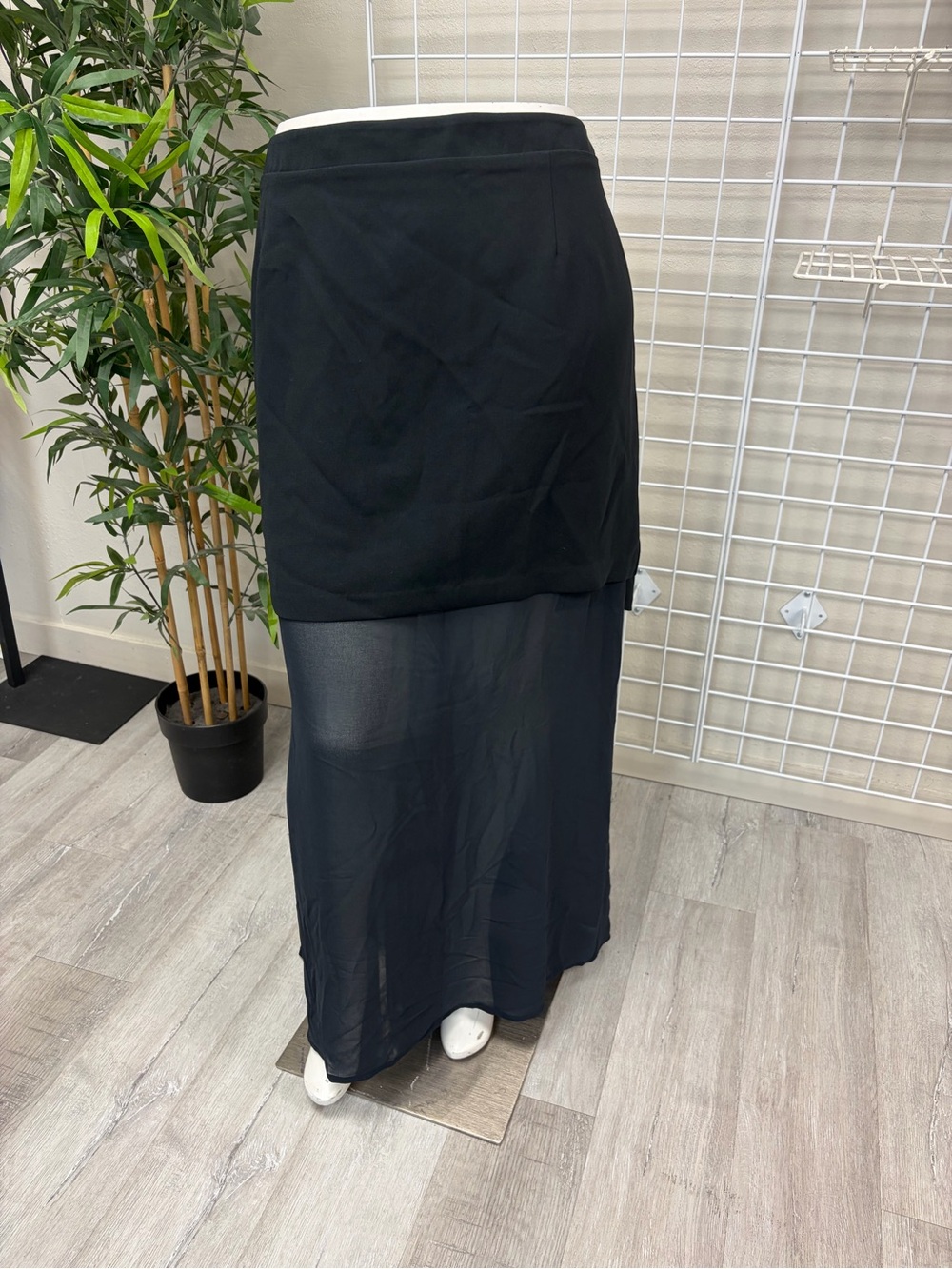 MYNT 1792 Black Layered Maxi Skirt